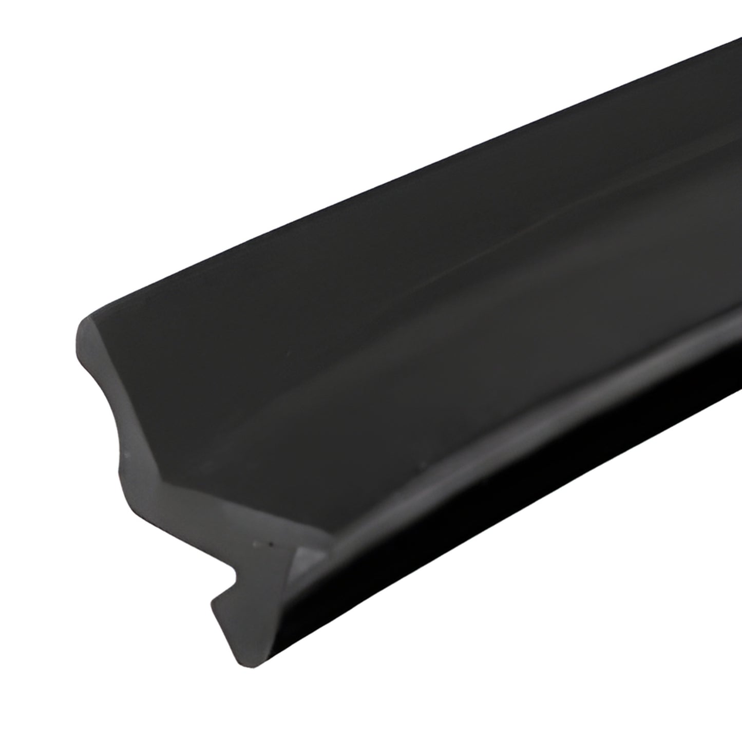 NP563V black glazing gasket, vinyl profile for 9/16" (14mm) glass, compatible with 487 Series partitions