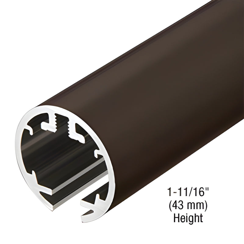 HYD600RB oil-rubbed bronze aluminum upper track for sliding shower doors, 60 in length, 1-11/16" height