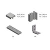 CRL Fallbrook center-pivot door frame kit FTW2GCPMBL, matte black wall-mount profiles and connectors for 8-12mm glass