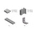 Fallbrook Matte Black Center Pivot Door Hardware Kit for Wall Jambs
