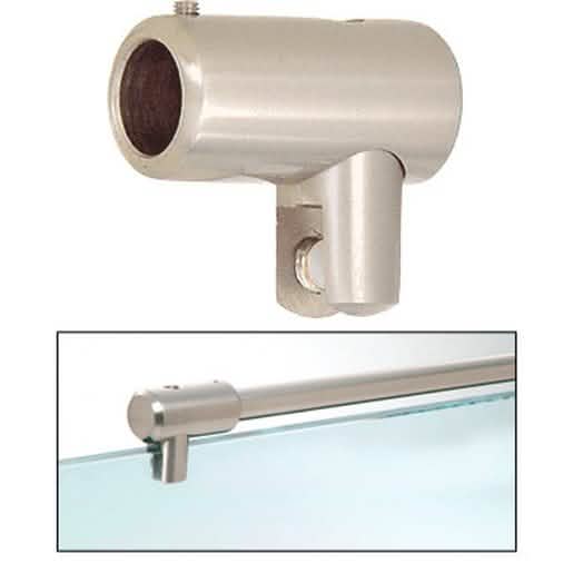 CRL Brushed Nickel U-Bracket for 3/8" & 1/2" Glass Support Bars - Sleek, Durable Design