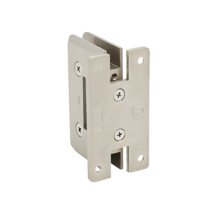Brushed nickel positive close Cologne shower hinge C0L067BN, solid brass wall mount for 10-12mm glass