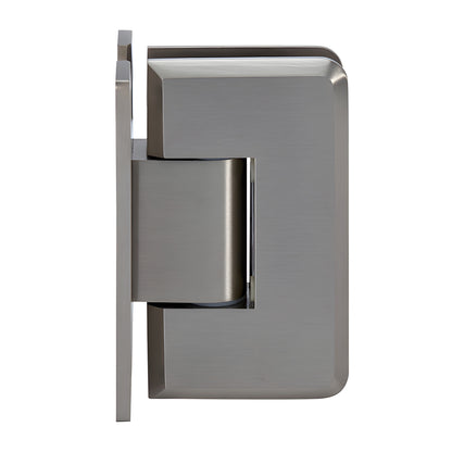 Brushed nickel Cologne adjustable brass shower door hinge for 3/8-1/2" glass (SKU C0L337BN)