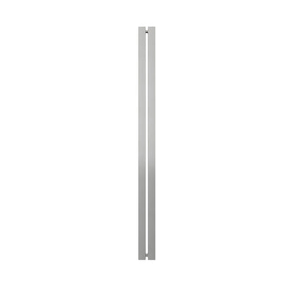 HPH480BS O-style brushed stainless steel shower door handle, slim back-to-back square tubular double bar for 3/8" glass