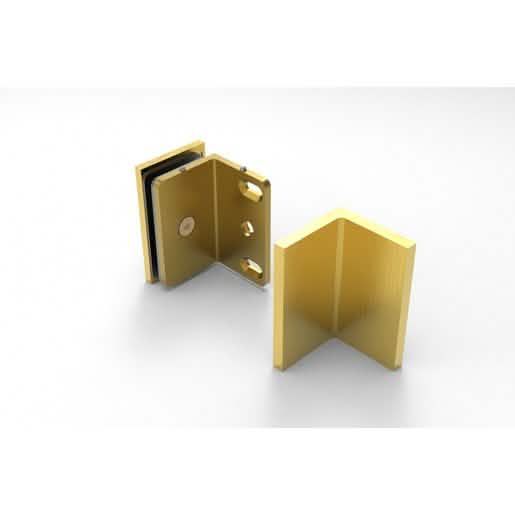 Satin Brass Bellagio Wall Mount Bracket for Glass Shelves - Elegant & Durable Design