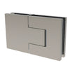 BEL380BN Bellagio concealed glass-to-glass shower hinge, brushed nickel, square modern design