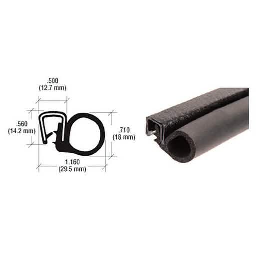 CRL Black 25' Bulb Trim Seal® for weatherproofing and noise reduction in vehicles.