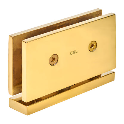 Polished brass Senior Cardiff pivot hinge for 1/2" tempered glass (SRCAR01BR)
