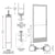 CRL-U.S. Aluminum 250 Narrow Stile Offset Geared Hinge 105° ADA