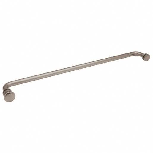 CRL Brushed Nickel 24" Towel Bar - Elegant Traditional Knob Design for Modern Bathrooms