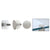 CRL 316 Brushed Stainless Steel Low-Profile Standoff Cap for 2" Bases