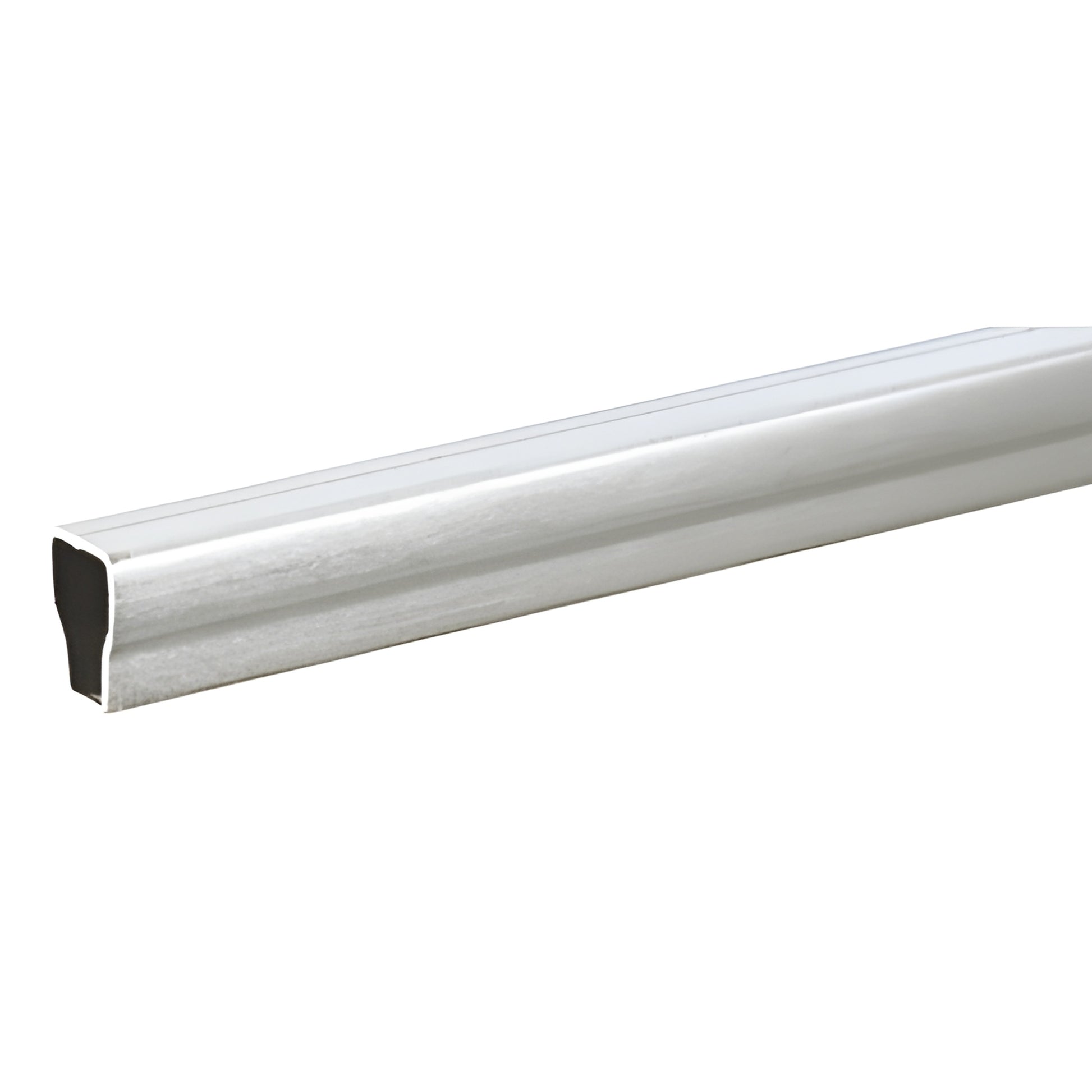 Clear anodized single-shoulder insulating glass spacer, 1/4" width, 152mm length (SKU 3935)