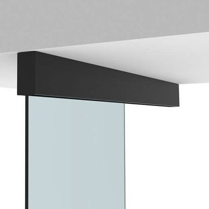"CRL70 Matte Black Sliding Door Ceiling Mount Kit: Sleek, Modern Design for Smooth Operati