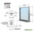 CRL 36in Bulletproof Interior Window - Satin Anodized, Deal Tray