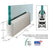 Satin Anodized 4" Tapered DRS Door Rail - No Lock, 1/2" Glass, 9.5"