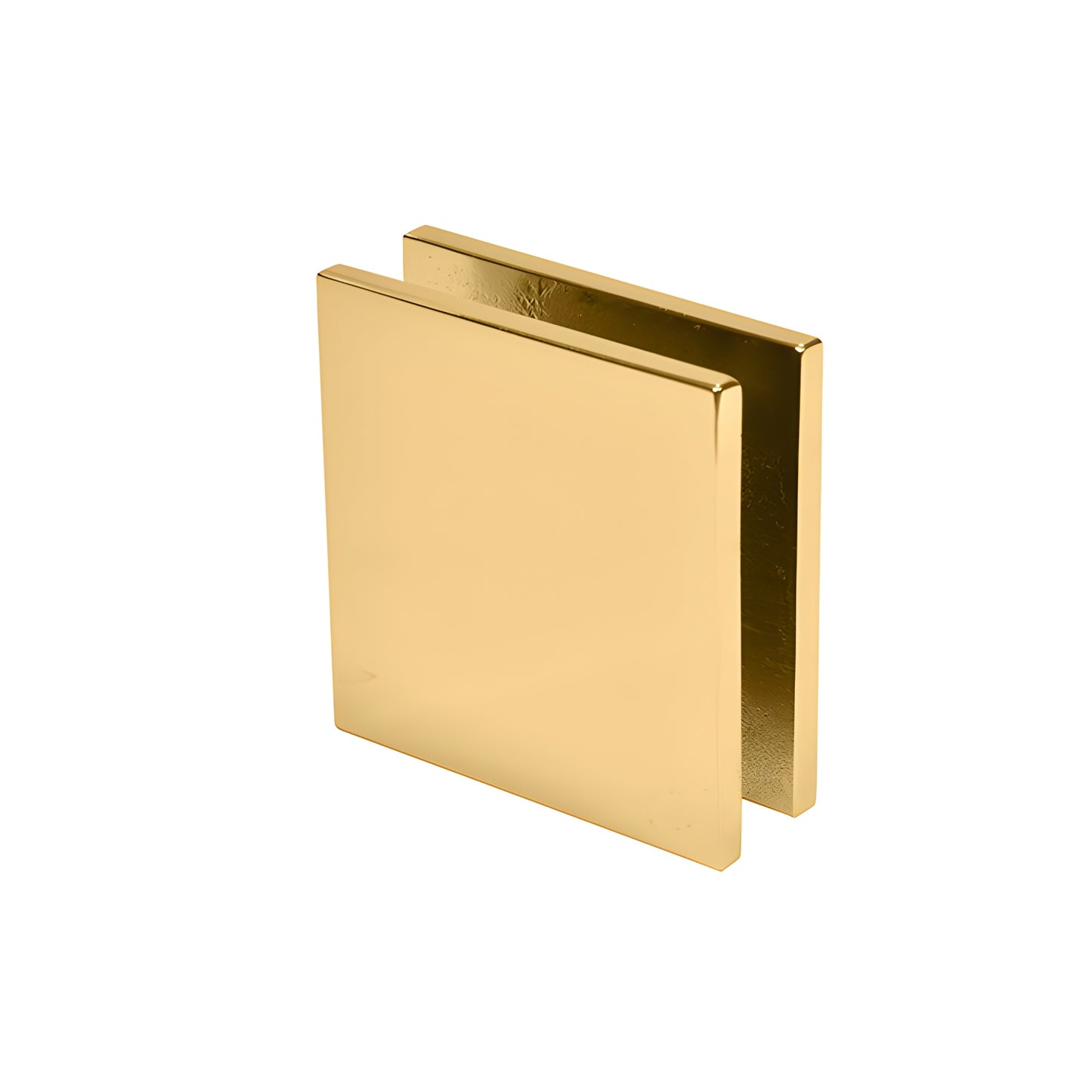 SCU4FG French gold solid brass square wall mount clamp for 3/8-1/2" (10-12 mm) glass panels