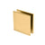 CRL French Gold Square U-Clamp for Hole-in-Glass Panels