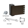 Dark bronze CRL push-pull paddle handle (5x4") with vertical "PUSH" indicator, cam plug included - SKU DL2164DU
