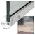 CRL Brushed Stainless 1-3/8 in RH Locking Door Rail, Custom Length