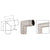 CRL Brushed Stainless Steel 100° Mitered Flush Corner