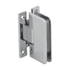 Polished chrome brass wall-mount shower hinge for 1/4-5/16 (6-8mm) glass, Petite series (SKU PET037CH)