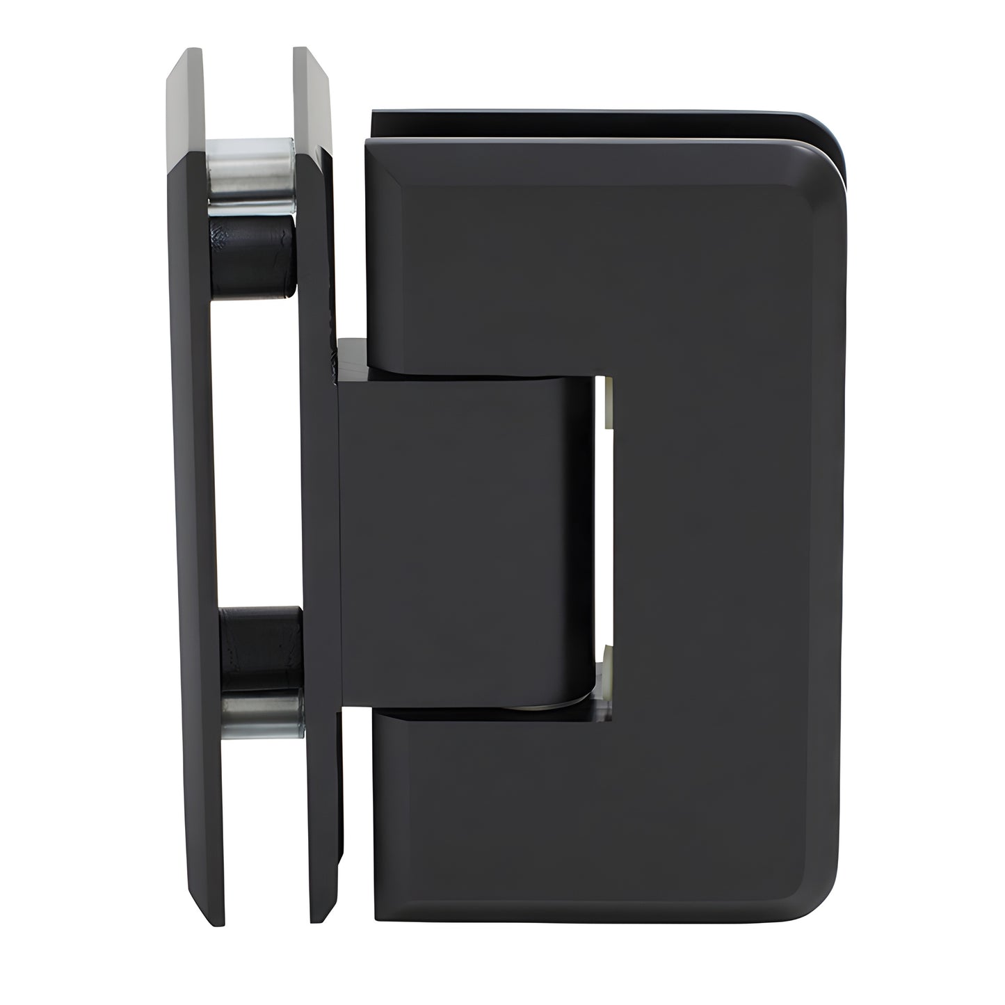 CRL Cologne glass-to-glass shower hinge, beveled brass, oil-rubbed bronze finish (SKU C0L0920RB)