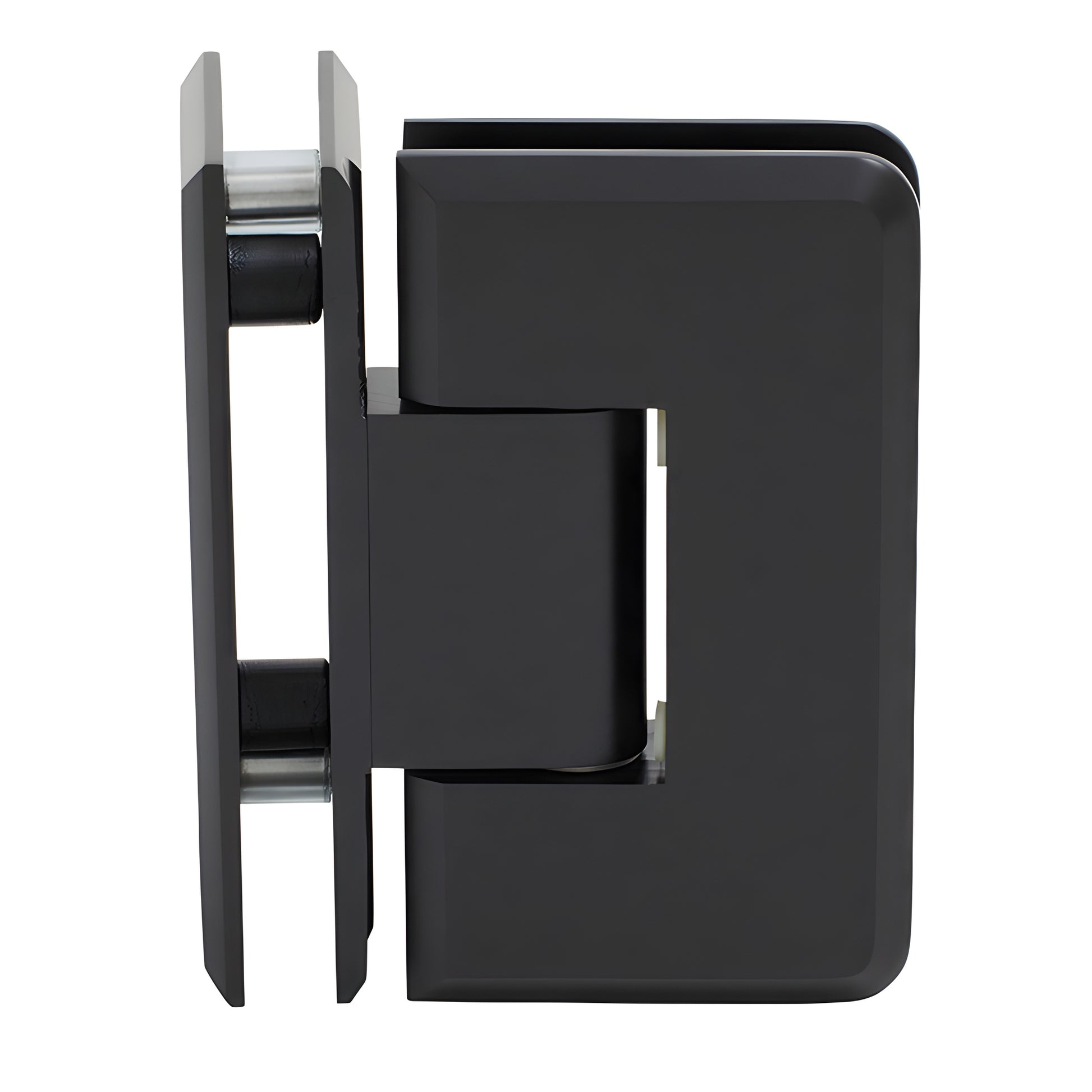 CRL Cologne glass-to-glass shower hinge, beveled brass, oil-rubbed bronze finish (SKU C0L0920RB)