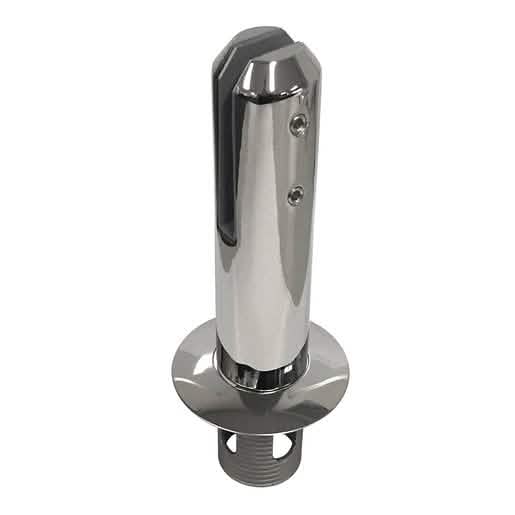 Polished stainless steel CRL Round Core Mount Spigot, 2205, for secure glass railing insta