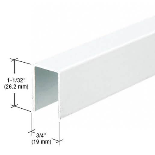 CRL White Series 3602 Upper Jamb Channel - 144 Inch, Durable Door Hardware Solution
