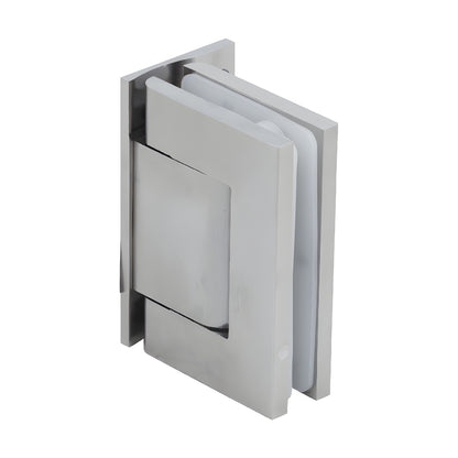 Satin nickel oil dynamic offset wall hinge for frameless glass doors (H8011BTSN)
