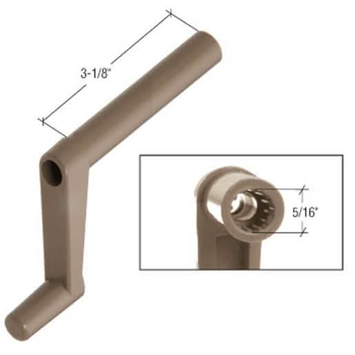 CRL 3-1/8\" RV Window Crank Handle - Durable, Easy-to-Install Replacement Part