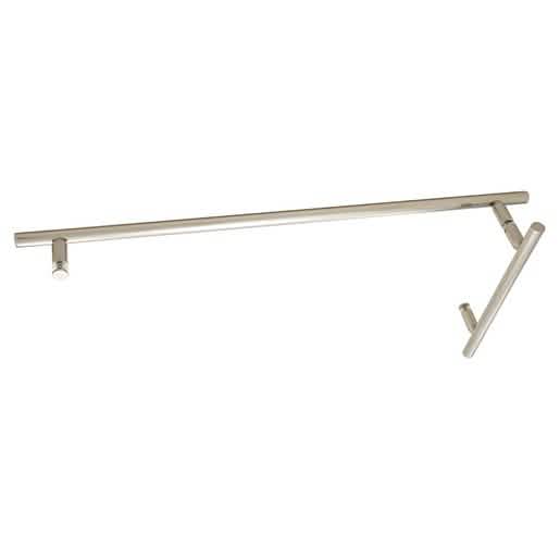 Brushed Nickel 8"x24" LTB Combo Ladder Towel Bar - Modern Bathroom Accessory