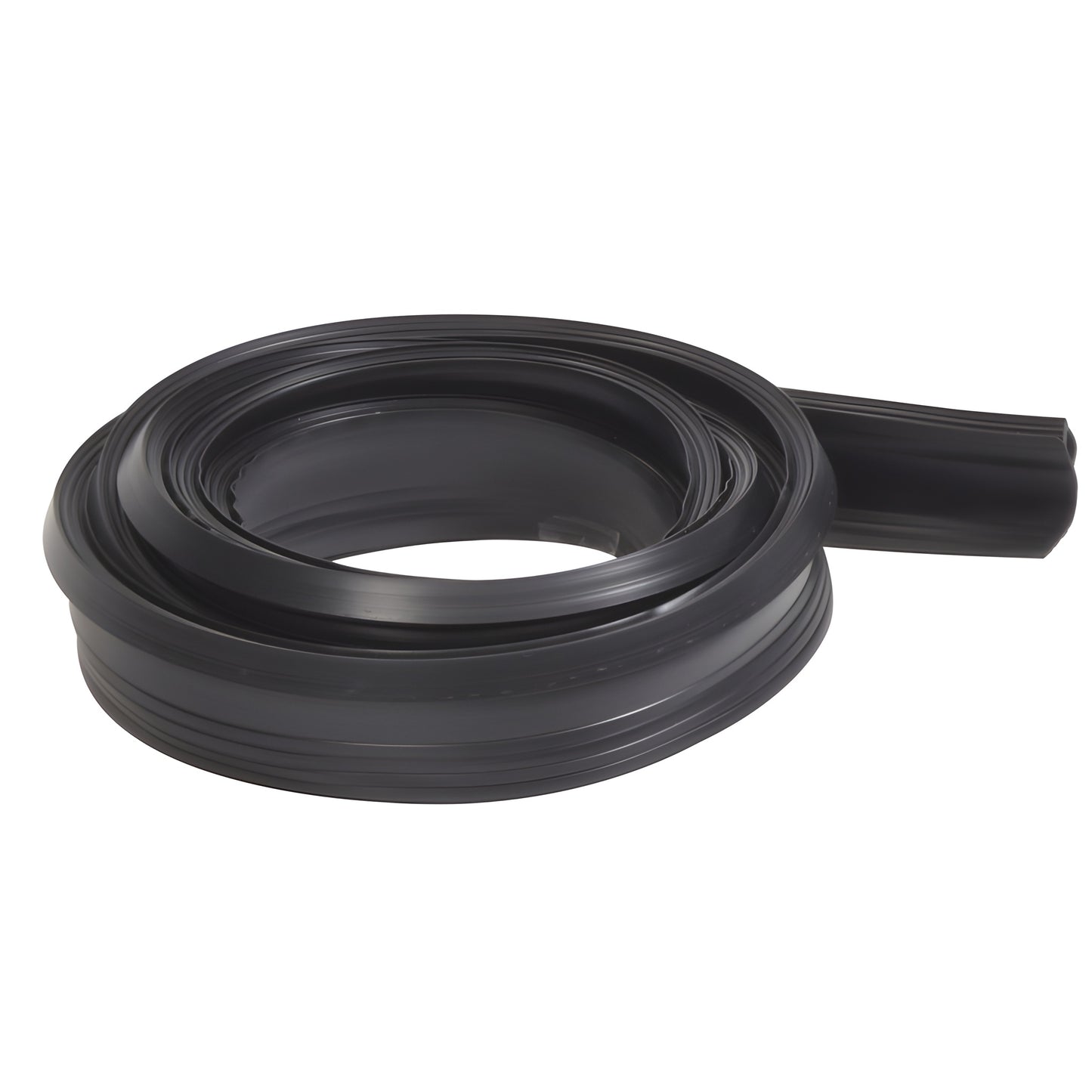 Black vinyl vinyl bug flap seal for sliding glass doors, SKU BUGFLP112BL, flexible 1-1/2 in wide