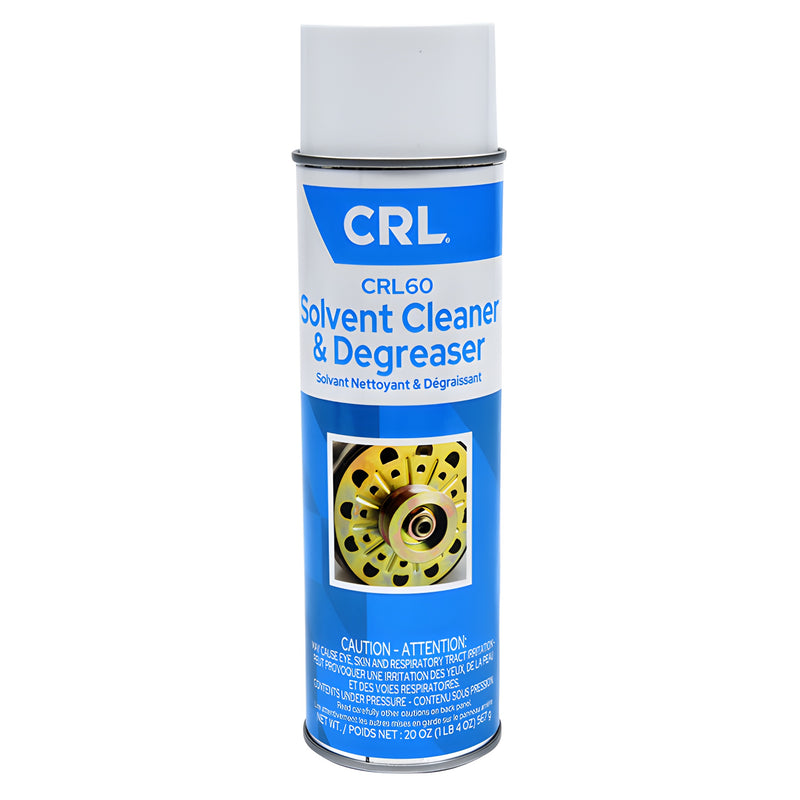 CRL60 solvent cleaner & degreaser aerosol can, 20 oz, blue and white label.