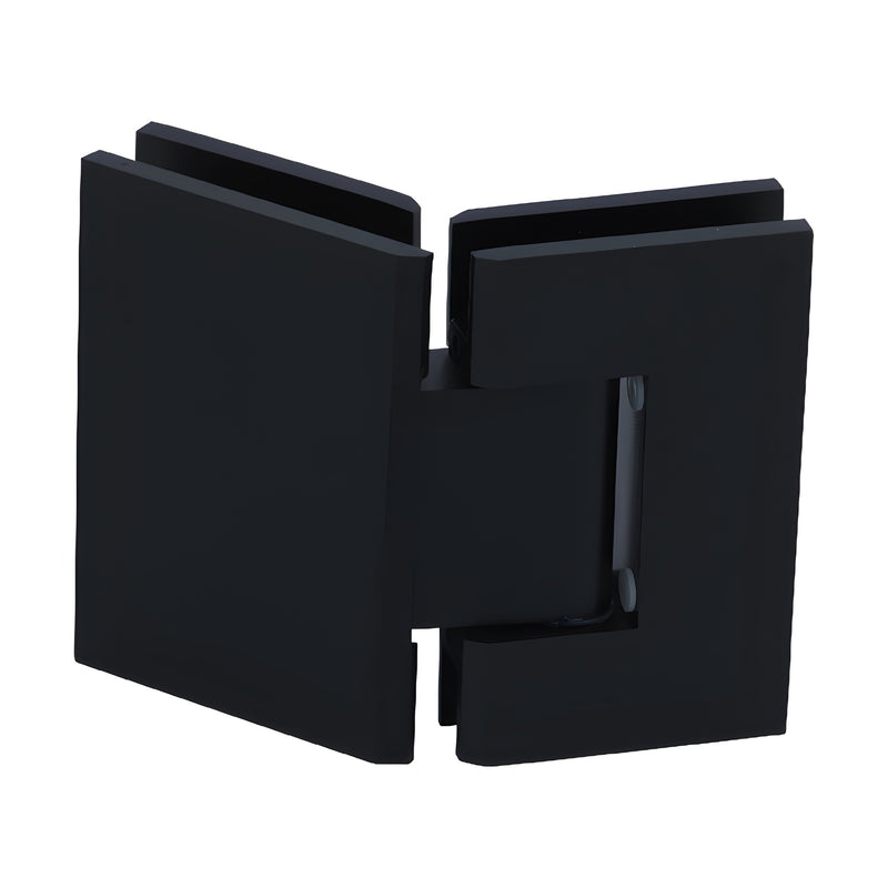 Oil rubbed bronze glass-to-glass shower hinge, square brass, 5 pre-set pivot (GEN5450RB)