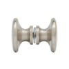 SDK100BN solid brass brushed-nickel back-to-back glass door knob, 1-9/16" (40mm) diameter, fits 6-12mm glass