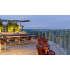 MET60LEBS Metropolis 60" brushed stainless steel glass post with 3/4" slim face trim and three glass clamps
