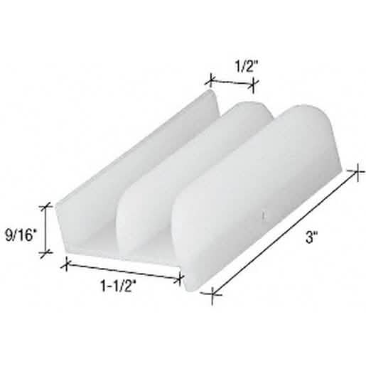 CRL 1-1/2\" Sliding Shower Door Bottom Guide - Durable, Easy Install, Secure Fit