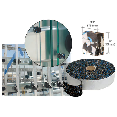 CRL 3/4 in x 3/4 in x 1/4 in Sponge Rubber Packing Pads - Bulk