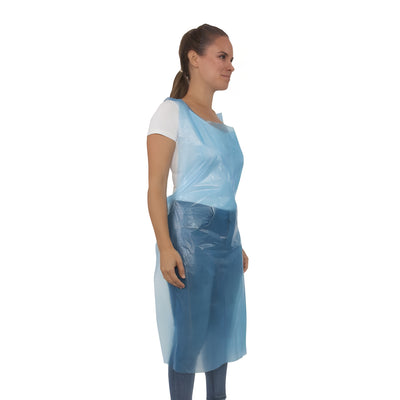 Disposable Poly Aprons, 1 mil Blue-100 / Bag