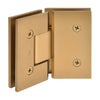 Vienna V1E045MG modern gold brass 135 glass-to-glass shower hinge, fits 3/8-1/2 in tempered glass