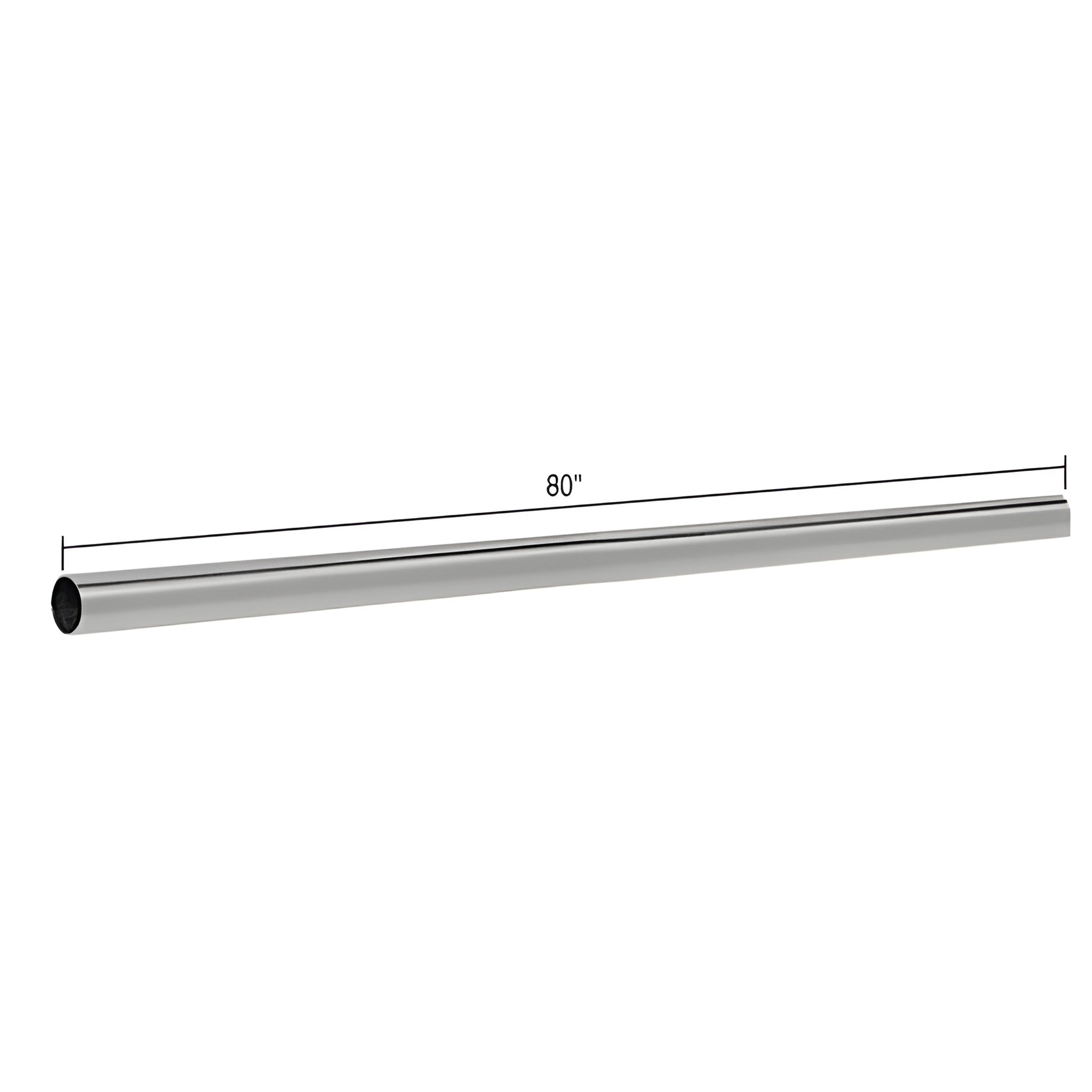 CRL S80BN brushed nickel 80 in (2032 mm) 3/4 in (19 mm) brass support bar for glass panels