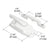 CRL White Window Sash Lock 7/16" Backset, 2-1/4" Screw Holes No Lugs