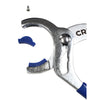 CRL standoff pliers with blue vinyl handles, 4-position slip joint and non-marring jaw inserts, 2-9/16" capacity.