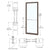 CRL-U.S. Aluminum Dark Bronze/Black Anodized Class 1 Custom Single Series 250T Narrow Stile Geared Hinge Thermal Entrance Door for Surface Mount Door Closer