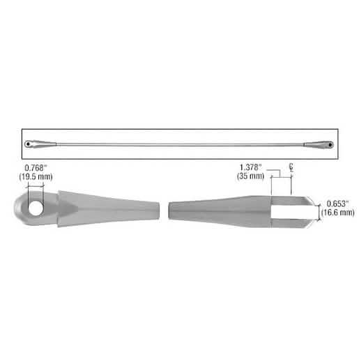 CRL Tension Rod End Fittings for 20mm Rod - Set of 2, Durable and Easy to Install