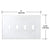 CRL Clear Acrylic Mirror Mounting Plate for Quad Toggle Anchors