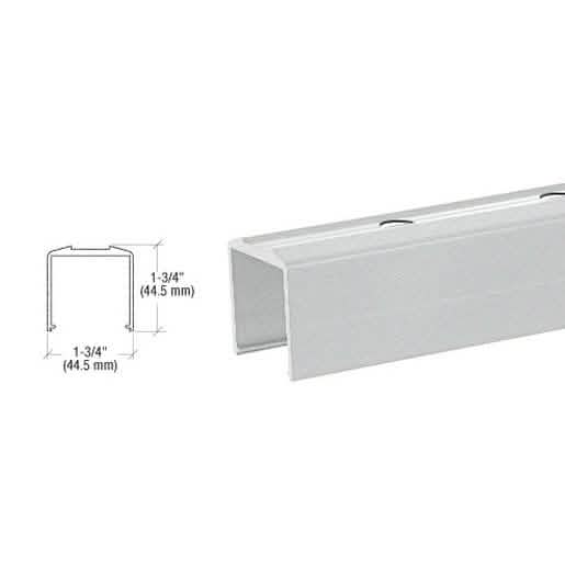 CRL Metallic Silver Bottom Rail for Pickets - Durable, Pre-Punched, Easy Installation