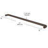 Dark bronze 33 in. aluminum Astral II push bar (1" dia) for single-acting doors - SKU PR0312236