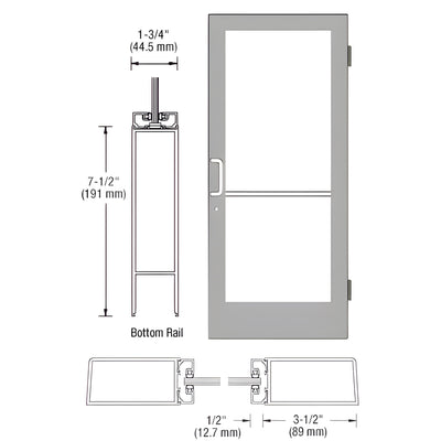 CRL-U.S. Aluminum Series 400 Clear Anodized Butt-Hinged Entrance Door
